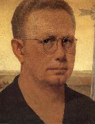Grant Wood Self-Portrait oil painting on canvas